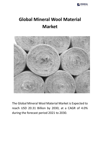 global mineral wool material market