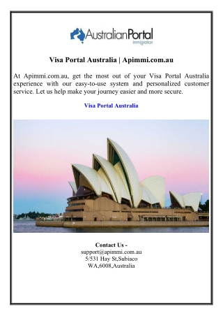 Visa Portal Australia  Apimmi.com.au