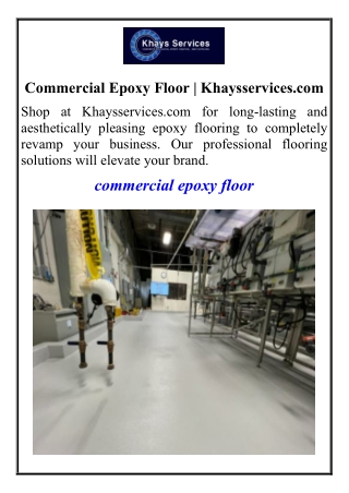 Commercial Epoxy Floor Khaysservices.com