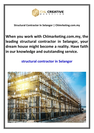 Structural Contractor In Selangor Chlmarketing.com.my