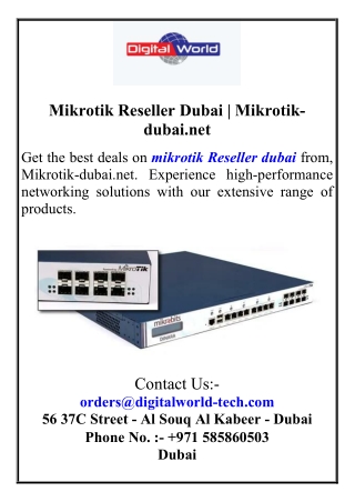 Mikrotik Reseller Dubai  Mikrotik-dubai.net