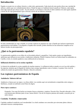 Descubre el sabor auténtico de cada región española