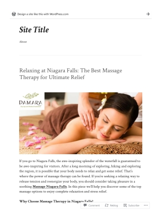 Relaxing at Niagara Falls The Best Massage Therapy for Ultimate Relief
