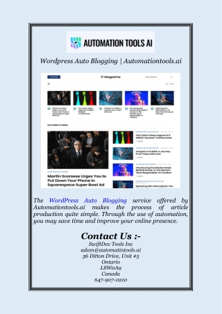 wordpress auto blogging automationtools ai