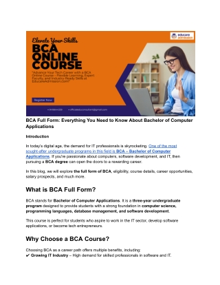 bca full form everything you need to know about