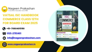 Vatsal ISC Handbook Commerce Class 12th for Board Exam 2025