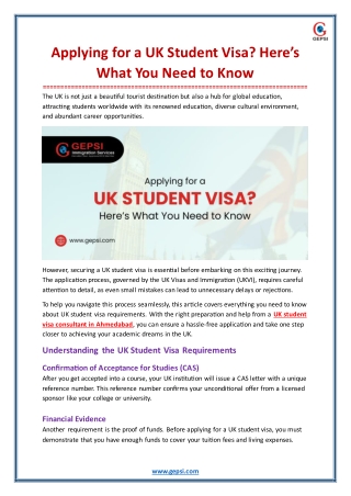 Applying for a UK Student Visa? Here’s What You Need to Know
