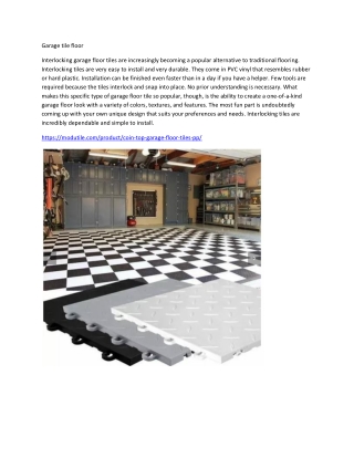 garage tile floor