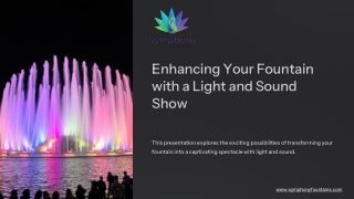 enhancing your fountain with a light and sound