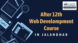 After 12th Web Development Course in Jalandhar