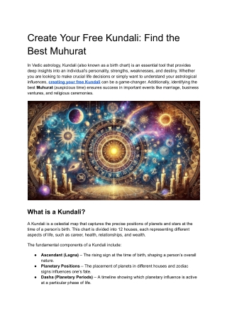 Create Your Free Kundali_ Find the Best Muhurat