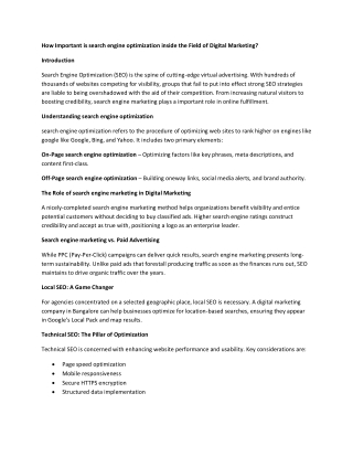 how important is search engine optimization
