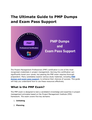 the ultimate guide to pmp dumps and exam pass