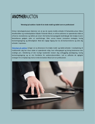 Teknologi på auktion_ Guide til at vinde mobil og tablet som en professionel