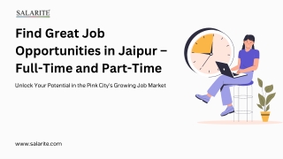 find great job opportunities in jaipur full time