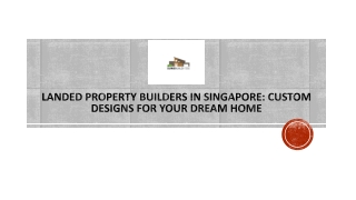 Reliable Landed Property Builders in Singapore | SureBuild