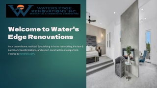 Water’s Edge Renovations – Expert Home Remodeling & Construction Management