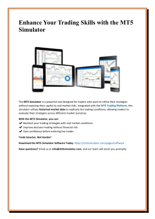 enhance your trading skills with the mt5 simulator