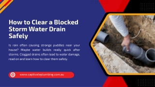 How to Clear a Blocked Storm Water Drain Safely