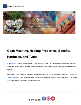 opal meaning healing properties benefits
