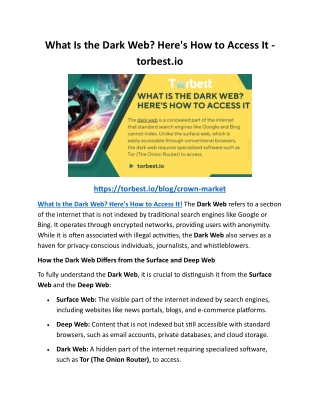 What Is the Dark Web Here's How to Access It - torbest.io