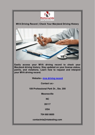 MVA Driving Record | Check Your Maryland Driving History