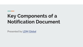 key components of a notification document