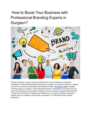 _How to Boost Your Business with Professional Branding Experts in Gurgaon