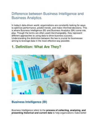difference between business intelligence