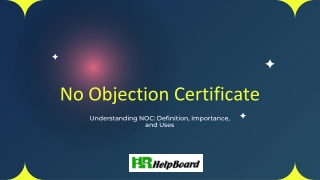 No Objection Letter