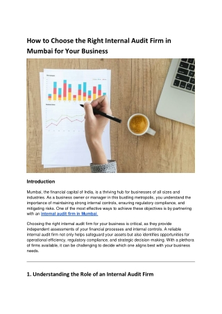 How to Choose the Right Internal Audit Firm in Mumbai for Your Business