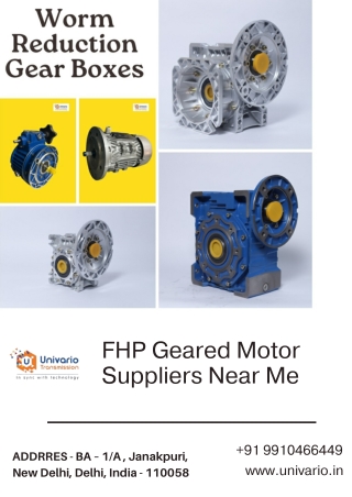 FHP geared motor suppliers near me
