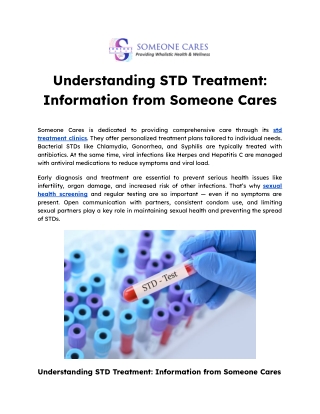 understanding std treatment information from