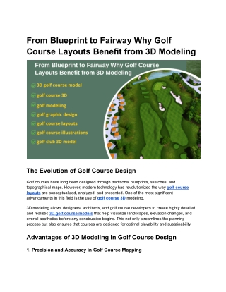 from blueprint to fairway why golf course layouts