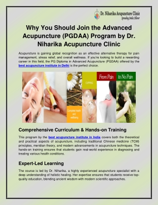 Best Acupuncture institute in Delhi