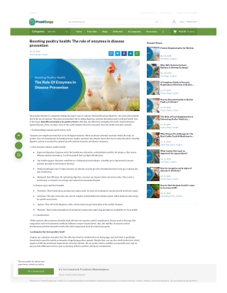 Boosting poultry health The role of enzymes in disease prevention