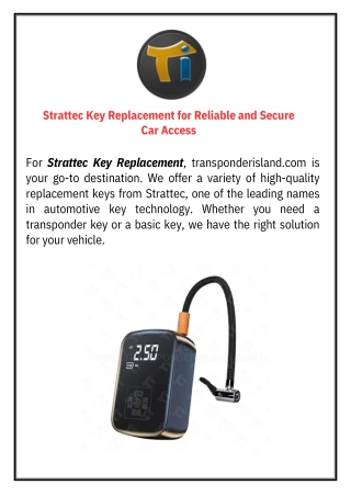 Strattec Key Replacement for Reliable and Secure Car Access