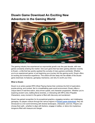 diuwin game download an exciting new adventure