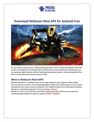 Download Netboom Mod APK for Android Free