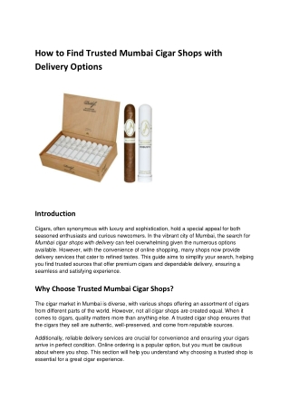 how to find trusted mumbai cigar shops with
