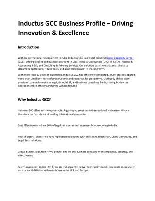 inductus gcc business profile driving innovation