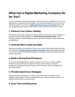 Digital marketing company in Trivandrum