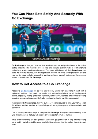 you can place bets safely and securely with
