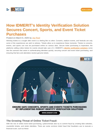 How IDMERIT's Identity Verification Solution Secures Concert, Sports, and Event