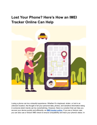 Lost Your Phone_ Here’s How an IMEI Tracker Online Can Help