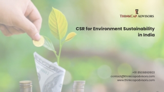 CSR for Environment Sustainability in India