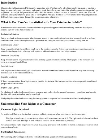 What to Do If You're Unsatisfied with Your Painters in Dublin?