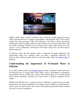 modern audio sound systems 8 channel mixer