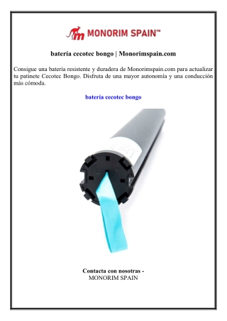bater a cecotec bongo monorimspain com