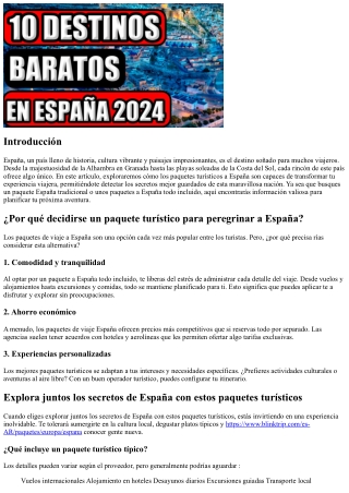 Explora juntos los secretos de España con estos paquetes turísticos